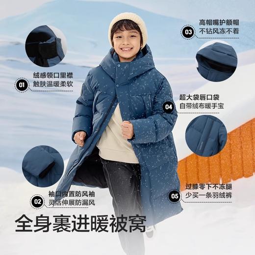 巴拉巴拉儿童羽绒服中长款冬装新款加厚外套男女童连帽亲子装 商品图5