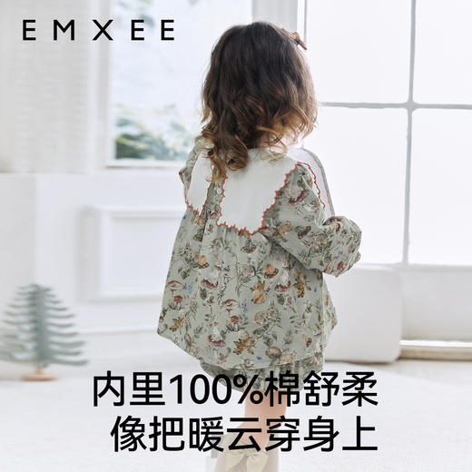 【宝宝服饰】嫚熙婴童衬衫秋季女宝宝魔法森林娃娃衫女童自然低敏吸湿长袖衬衣 商品图4