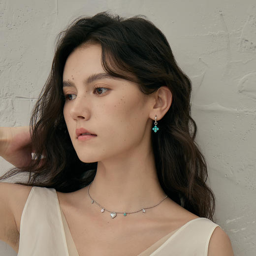 ARSIS银饰｜幸运符号系列 幸运符号耳环 单只银色 商品图2