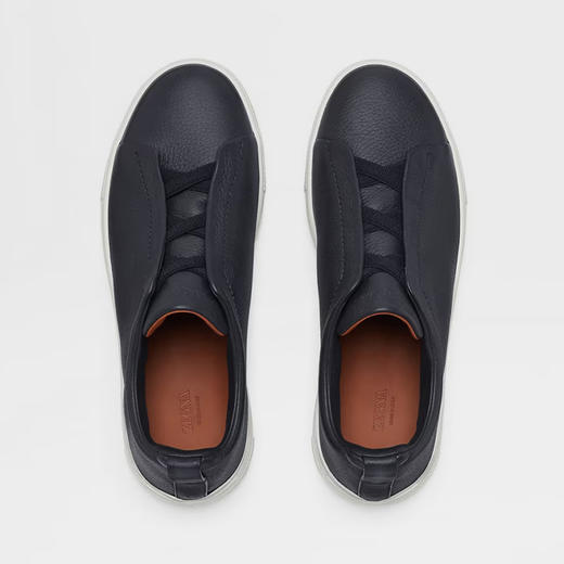 ZEGNA 杰尼亚 男士鹿皮 Triple Stitch™ 休闲运动鞋 深蓝色 LHCVO S4667Z NAV 商品图1