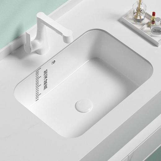 脸池平底台下盆单盆卫生间面盆陶瓷洗手盆方形嵌入式加深超深阳台 商品图1
