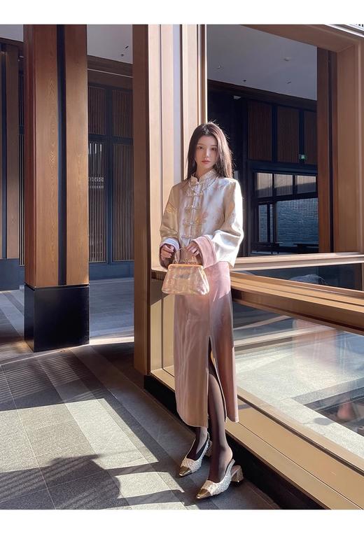 清仓捡漏LIN CHAO ZHANG 【桃花朵朵开】糯米糕紫外套+半裙套装 商品图0