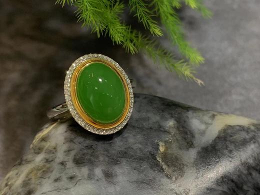 【御珠宫坊】金镶碧玉戒指 商品图2