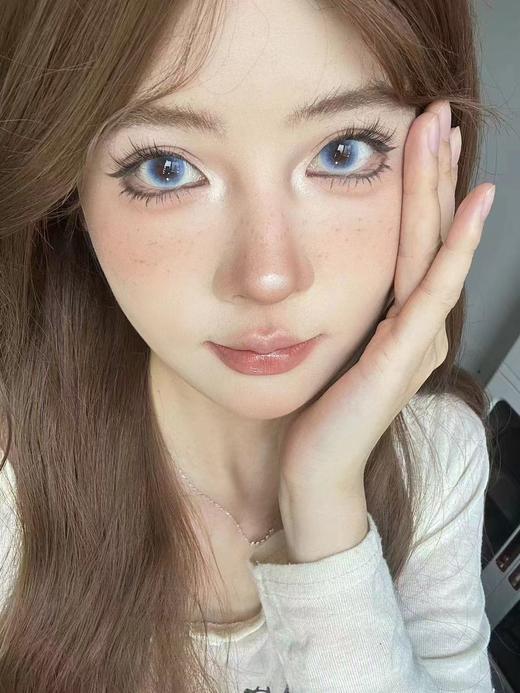 【大直径月抛】T-sukicon-海洋泡泡蓝-14.5mm【月抛 0-800度 无525/575】 商品图1