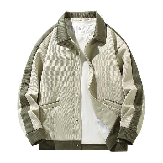 【特大码】【新款DFF】大依优型大码翻领夹克外套男宽松加肥加大码上衣夹克运动潮流 商品图6