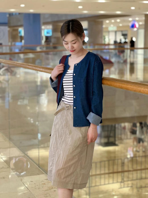 【11月6日 上午12:00 秒杀】返场 好轻巧一件 素然k*ee 宽松圆领 进口环保牛仔棉 软牛仔外套 商品图8