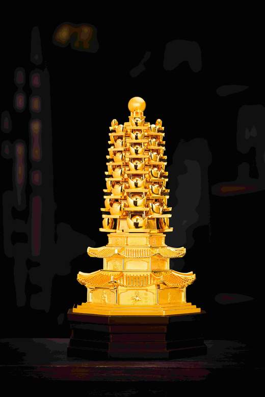 鎏金宝塔家居摆件 商品图2