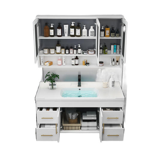 轻奢组合陶瓷洗漱洗手盆台洗脸盆一体浴室柜台盆柜卫浴实木 商品图4