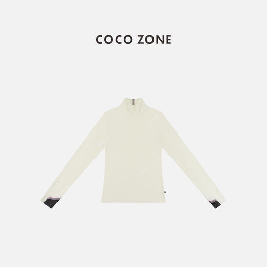 COCO ZONE 设计感袖口撞色打底衫时尚立领上衣CC1D2371 商品图1