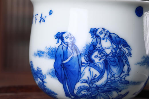 铭墨-松下蹴鞠图单杯 商品图5