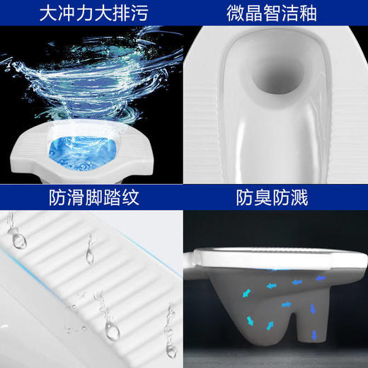 防臭蹲便池蹲蹲坑整套便器/CW8RB卫生间家用水箱冲陶瓷装式 商品图2