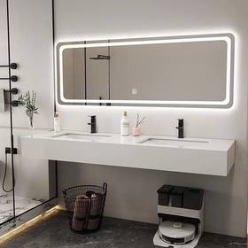 悬浮浴室柜组合洗脸盆卫生间公共大理石洗手盆洗脸池双盆