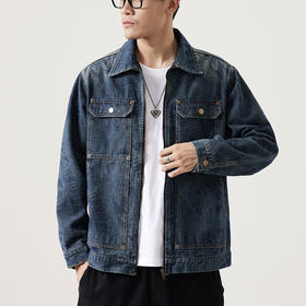 【新款DQ】大依优型大码牛仔外套新款牛仔衣青年百搭上衣潮款加肥加大胖子潮流