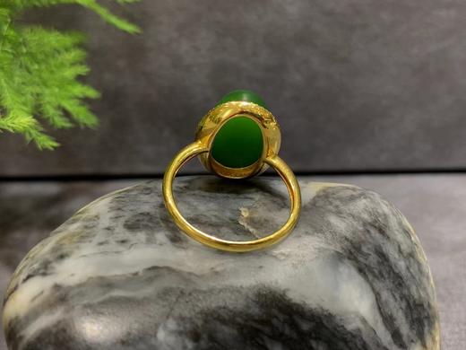 【御珠宫坊】金镶碧玉戒指 商品图5