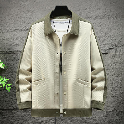 【特大码】【新款DFF】大依优型大码翻领夹克外套男宽松加肥加大码上衣夹克运动潮流 商品图2