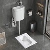 蹲厕所超薄存水便盆式无弯卫浴13cm带便器卫生间蹲弯蹲坑18cm 商品缩略图0