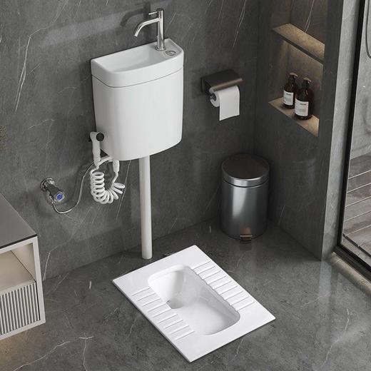 蹲厕所超薄存水便盆式无弯卫浴13cm带便器卫生间蹲弯蹲坑18cm 商品图0