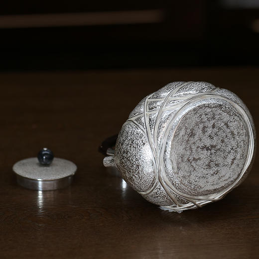 【银壶】非遗传人杨松柱亲工 水之形煮水银壶 商品图4