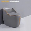卫生间静音大坐便器灰色个性节水马桶陶瓷管道轻奢虹吸式家用 商品缩略图2