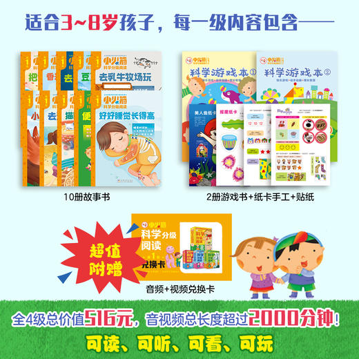 【培养爱提问·爱思考的科学脑】《小火箭科学分级阅读》 全40册+8册游戏书 小牛顿权威出品 赠1500分钟音频+720分钟视频 商品图1