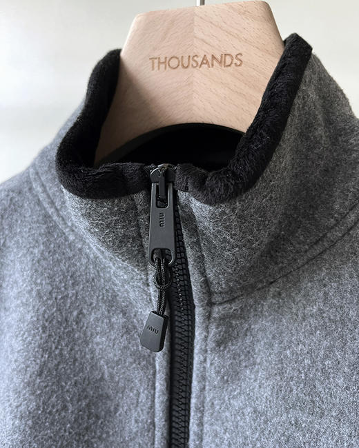 现货 THS 10.14-限时 缪家 中性风 双刷摇粒绒御寒软糯立领外套 AF1002 商品图7