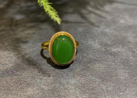 【御珠宫坊】金镶碧玉戒指 商品图1
