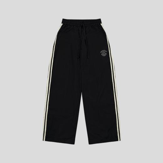 GOODBAI athletic学院logo印花抽绳撞色织带阔腿收口休闲裤 商品图4