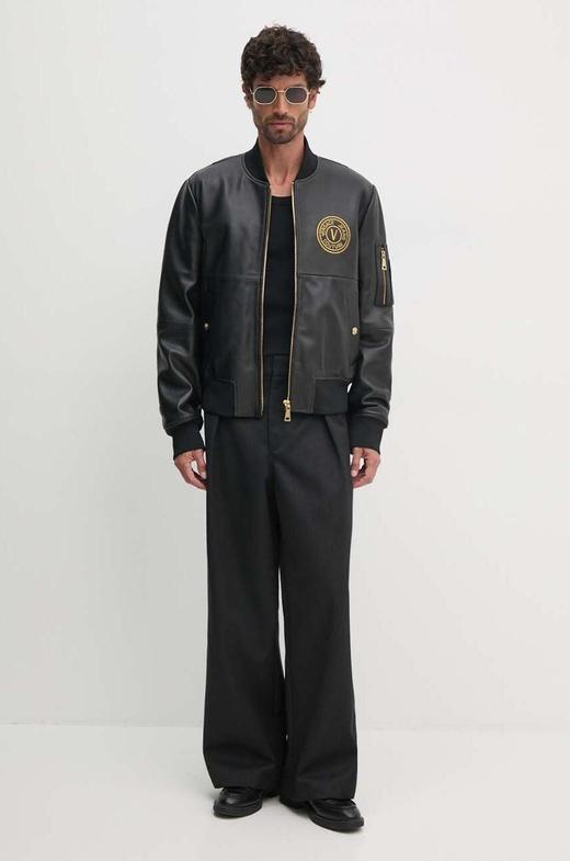 【超惠秒】Versace 范思哲 男士加厚保暖特色内里刺绣徽标logo 小羊皮皮衣/夹克外套 12133 商品图7