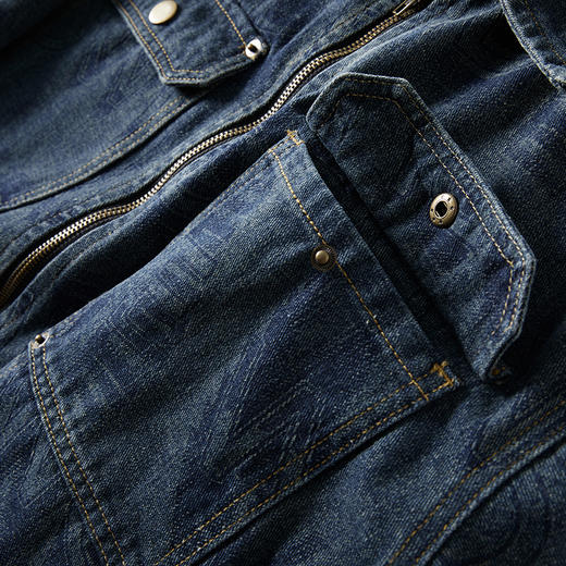 【新款DQ】大依优型大码牛仔外套新款牛仔衣青年百搭上衣潮款加肥加大胖子潮流 商品图3