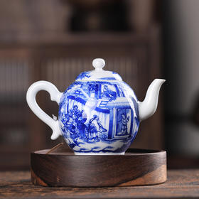 铭墨-三国三顾茅庐陶瓷壶