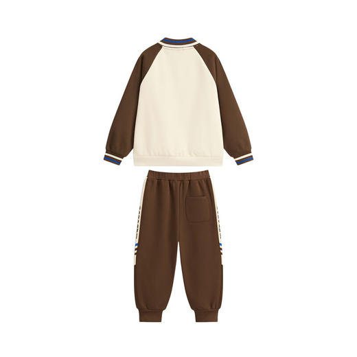 【MQD】童装上衣裤男大童冬学院风撞色插肩袖运动套装 商品图3