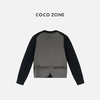 COCO ZONE 时尚竖条纹长袖针织开衫休闲圆领上衣CC1C1900 商品缩略图1