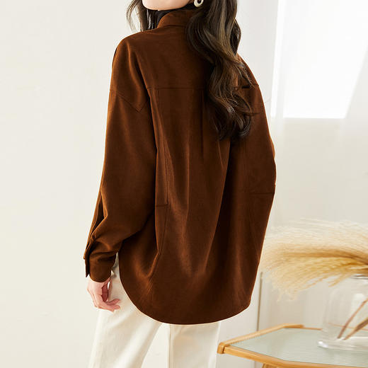 馥迦随性复古加厚灯芯绒衬衫 商品图4