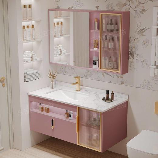 一体轻奢现代柜卫生间组合洗脸盆浴室柜盆洗漱洗手池岩板小户型台 商品图3