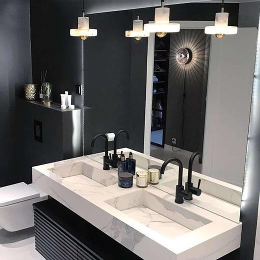 盆台盆轻奢新款镜柜洗手盆一体卫生间岩板新款洗漱现代智能浴室柜 商品图1