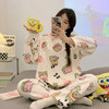 冬季新款【睡衣女法兰绒套装】圆领套头长袖长裤 卡通舒适保暖家居服套装 商品缩略图6