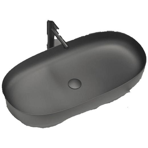 灰色盆枪尺寸洗手盆椭圆洗脸盆卡其色卫生间陶瓷法式艺术台上盆大 商品图4