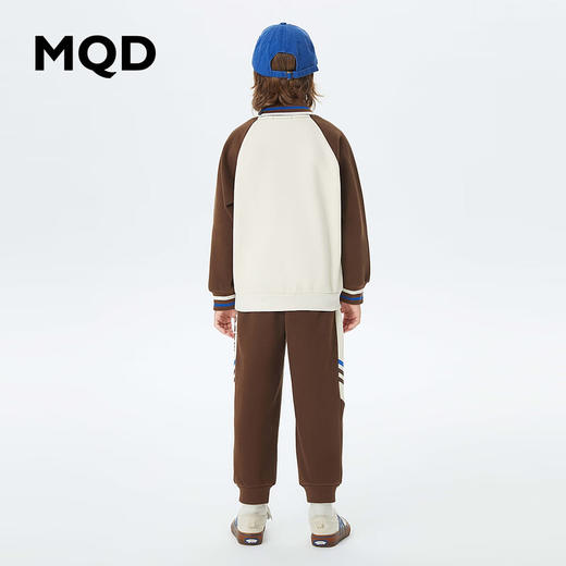 【MQD】童装上衣裤男大童冬学院风撞色插肩袖运动套装 商品图1