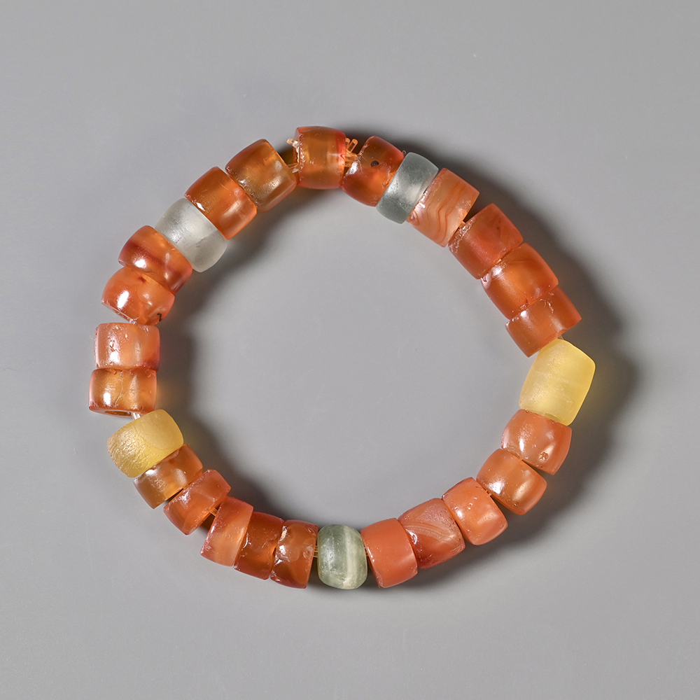 西周玛瑙+萤石手串