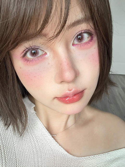 【大直径月抛】T-sukicon-害羞泡泡粉-14.5mm【月抛 0-800度 无525/575】 商品图3