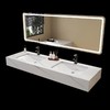洗脸盆柜卫浴板双人浴室柜套装墙式挂公岩组合双盆 商品缩略图3