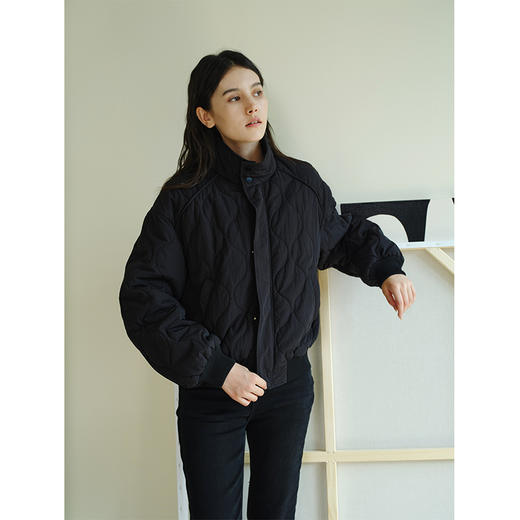 HeyDress法式立领棉服女秋冬宽松加厚保暖棉衣百搭休闲短款外套 商品图3