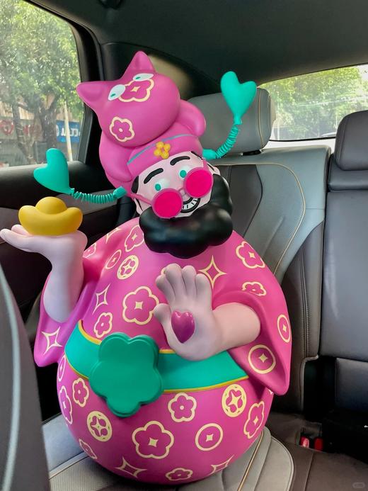 《四喜财神》80cm-洋玫红印花 商品图1