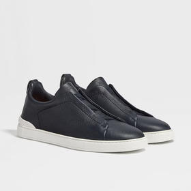 ZEGNA 杰尼亚 男士鹿皮 Triple Stitch™ 休闲运动鞋 深蓝色 LHCVO S4667Z NAV