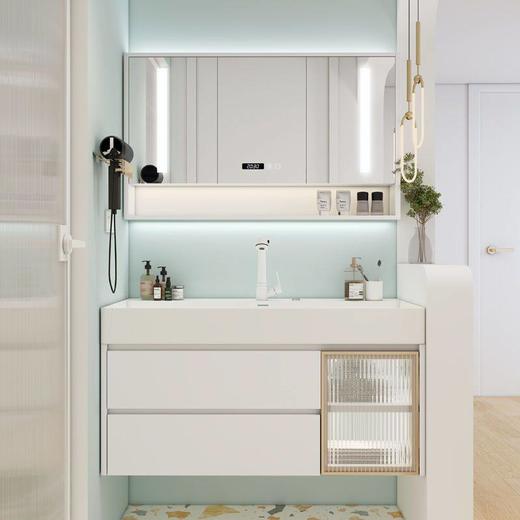 水池洗脸洗漱组合卫卫生间现代浴室柜盆岩石纳米超大洗手盆一体台 商品图1