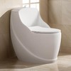 小户型蛋形大马桶家用坐口径静音漩防臭节水虹吸式便超 商品缩略图3
