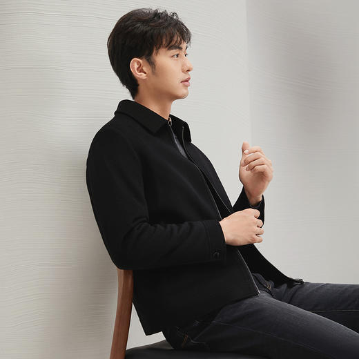 【拒水鸭绒】柒牌羽绒夹克男冬季新款可拆卸内胆商务休闲翻领外套	127D70300 商品图2