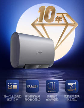 史密斯（A.O.SMITH）免换镁棒薄型速热AI-LINK电热水器EWH-80WHCWi     新畅