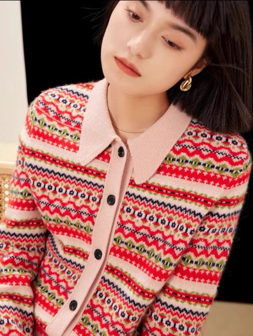 S·Y·C【多彩人生】治愈色系100纯山羊绒POLO领加厚羊绒衫女TX23056 商品图3