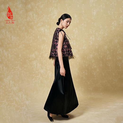 SAINTJOY/上久楷女式宋锦马甲 凤凰于飞CY1044207031 商品图3